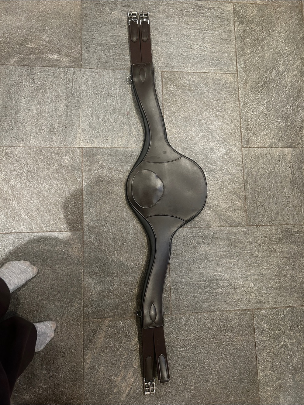 54” brown stud girth